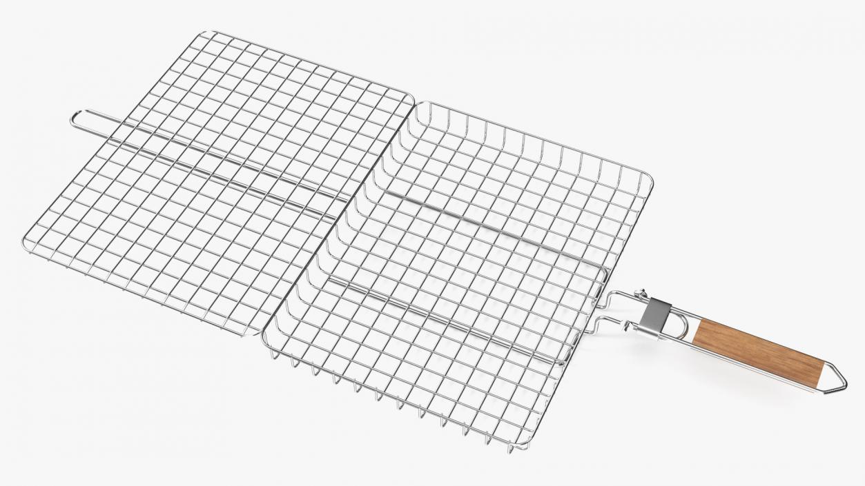 3D model Charcoal Grill with BBQ Grate and Burger Patties 2