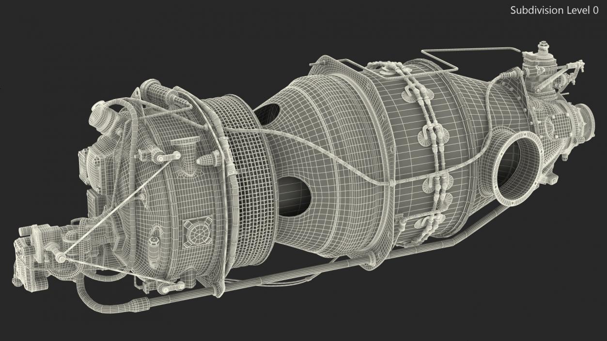 Aircraft Engine Pratt and Whitney Canada PT6 3D model