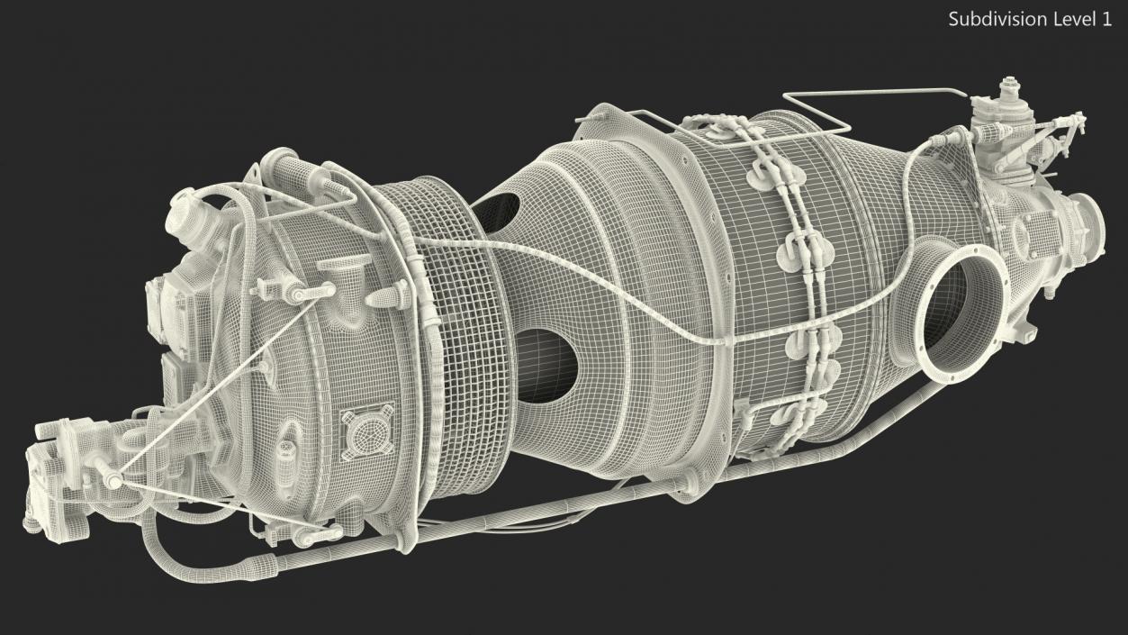 Aircraft Engine Pratt and Whitney Canada PT6 3D model