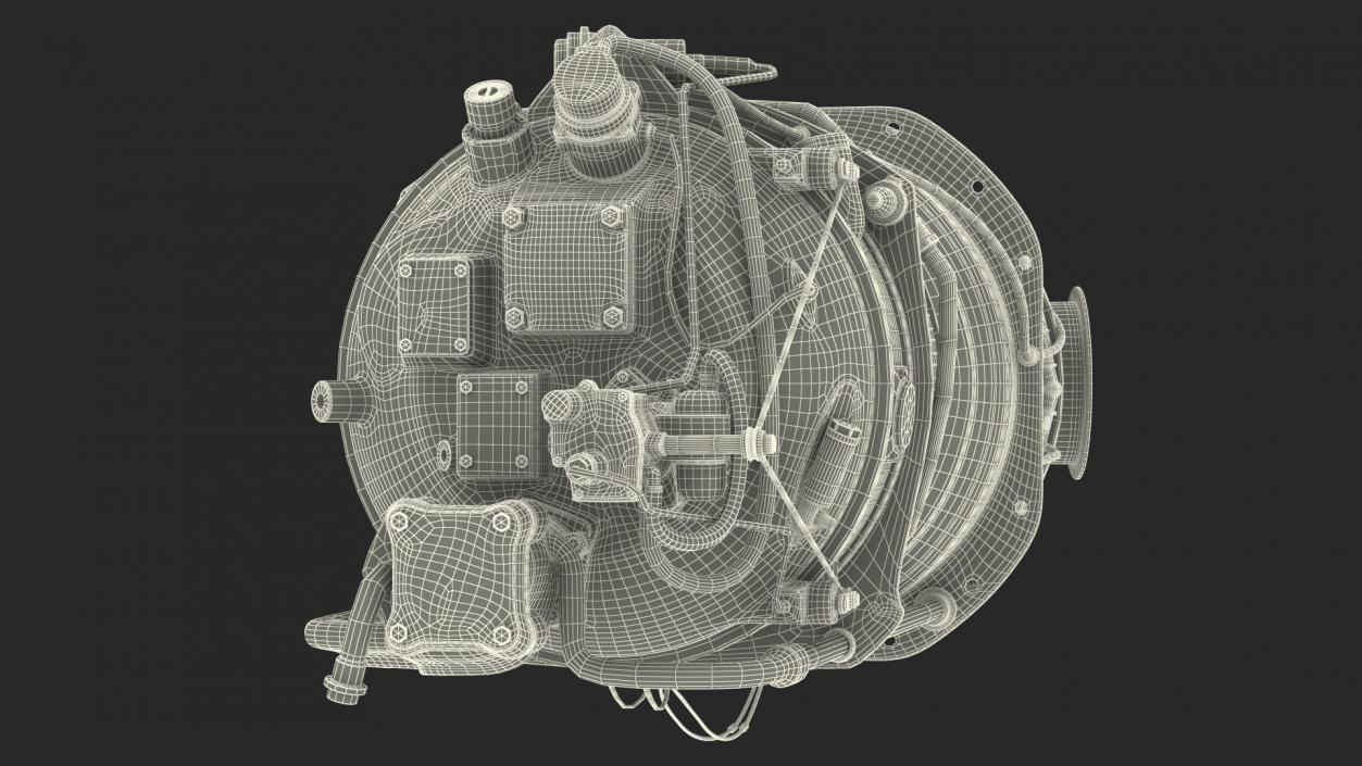 Aircraft Engine Pratt and Whitney Canada PT6 3D model