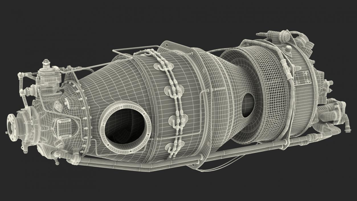 Aircraft Engine Pratt and Whitney Canada PT6 3D model