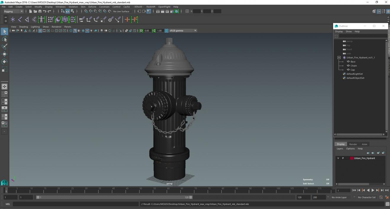 3D Urban Fire Hydrant model