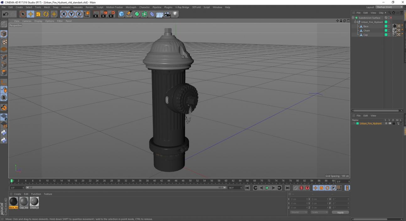 3D Urban Fire Hydrant model