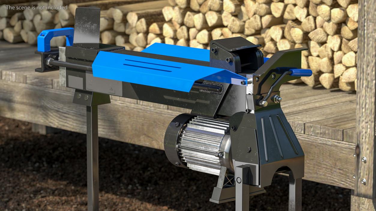 Electric Log Splitter with Stand 3D