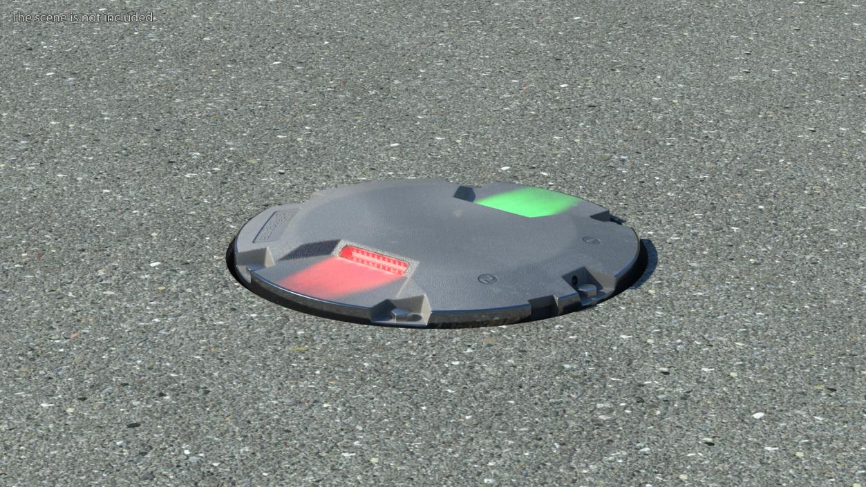 3D model Green Red Runway Centerline Light Double