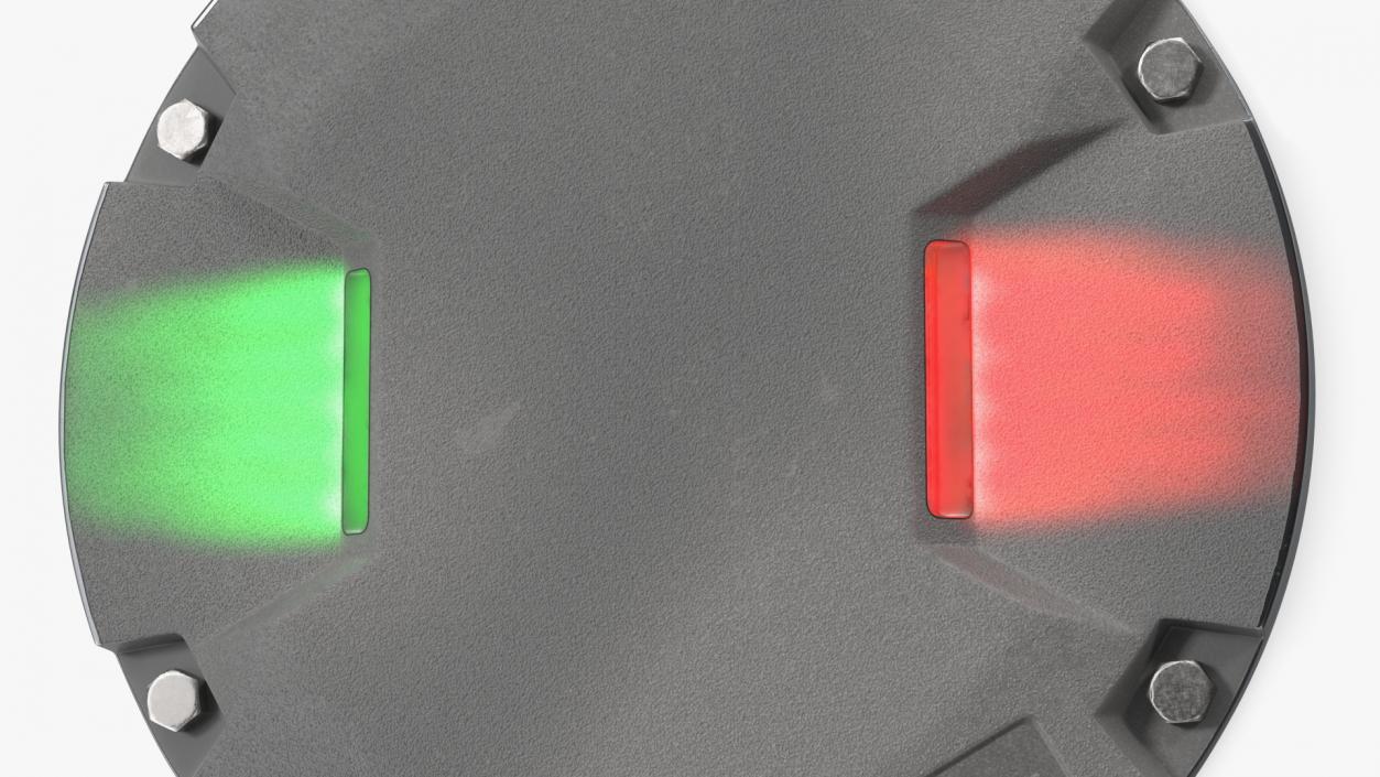 3D model Green Red Runway Centerline Light Double