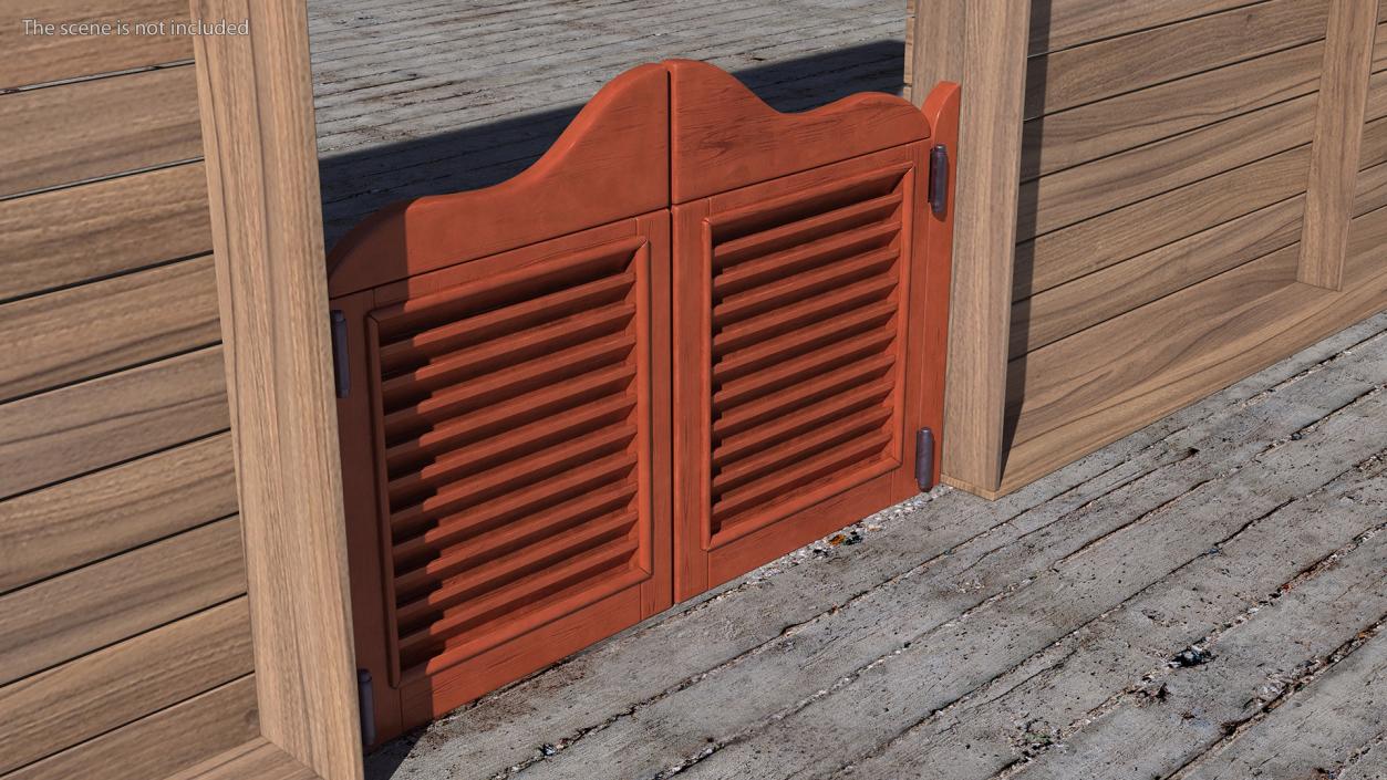 Western Saloon Doors Rigged 3D