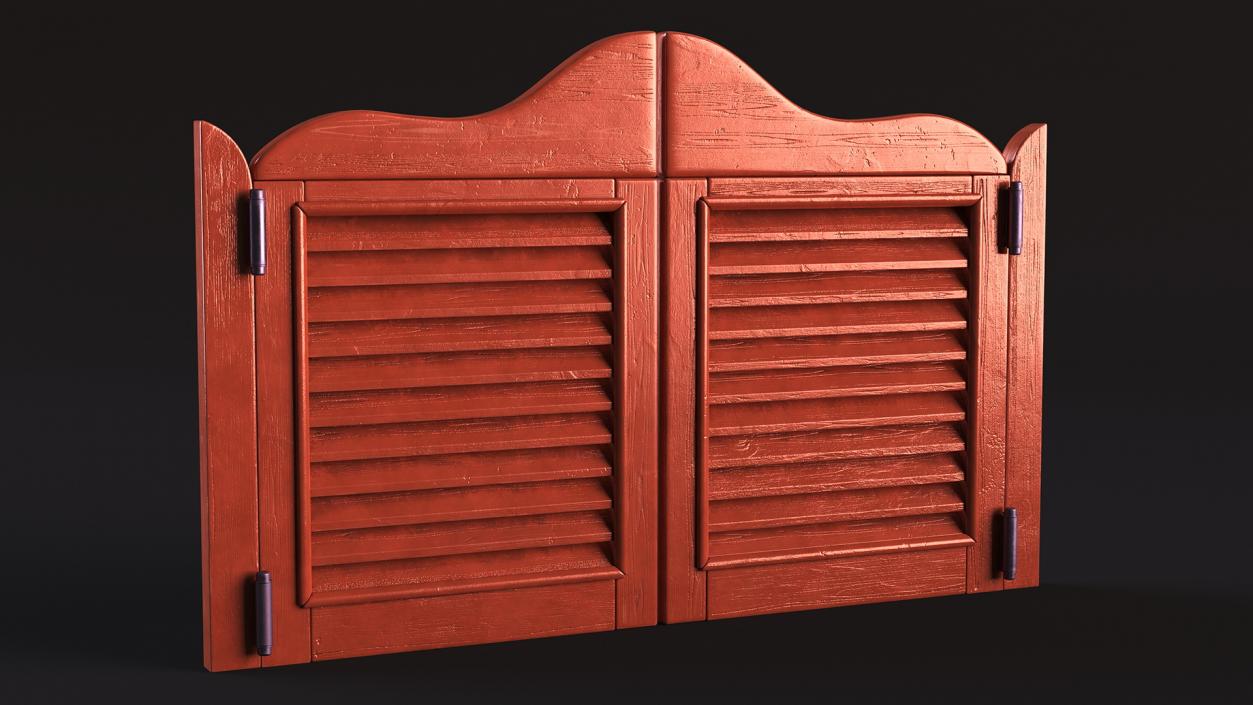 Western Saloon Doors Rigged 3D