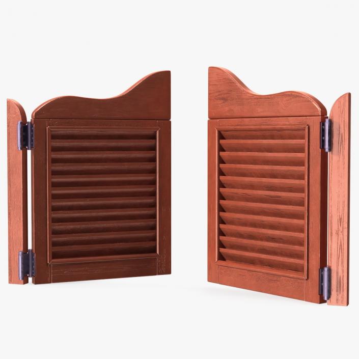 Western Saloon Doors Rigged 3D