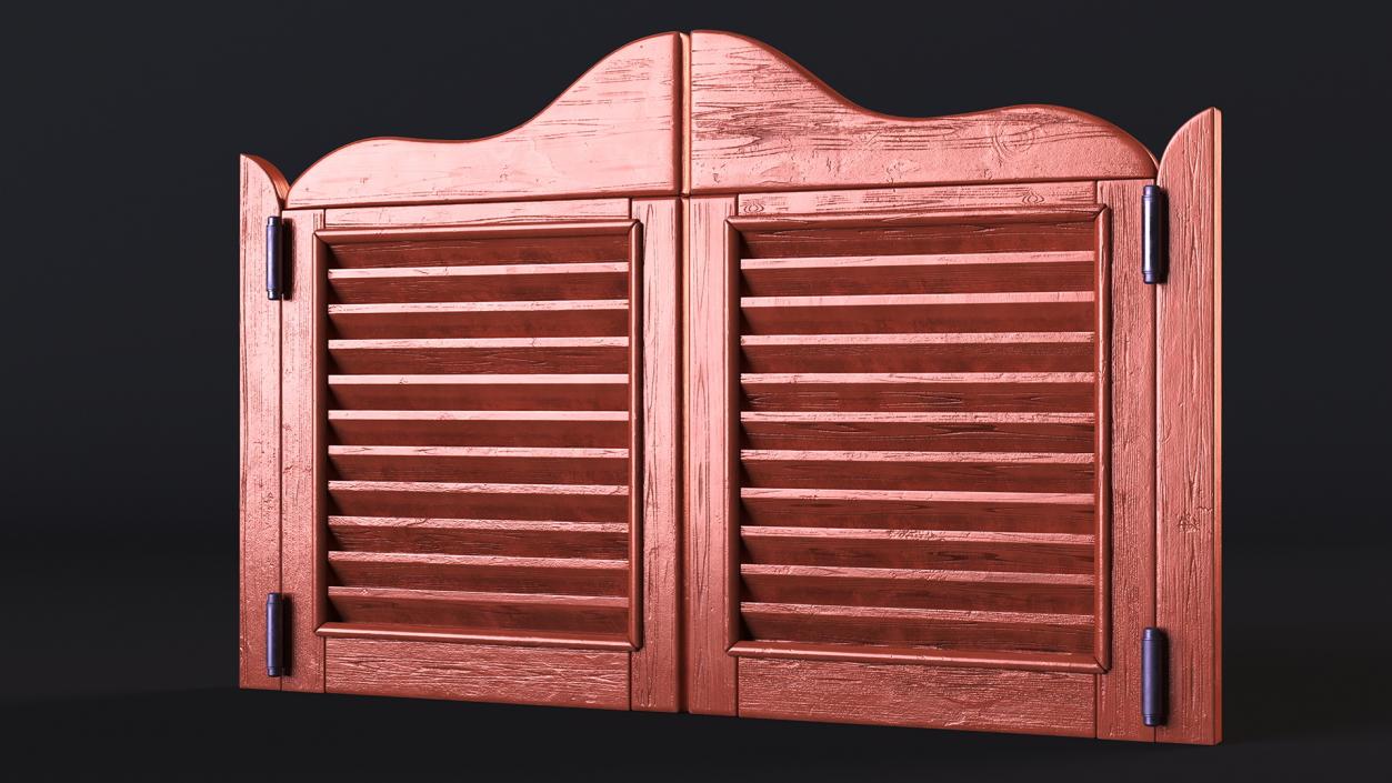 Western Saloon Doors Rigged 3D