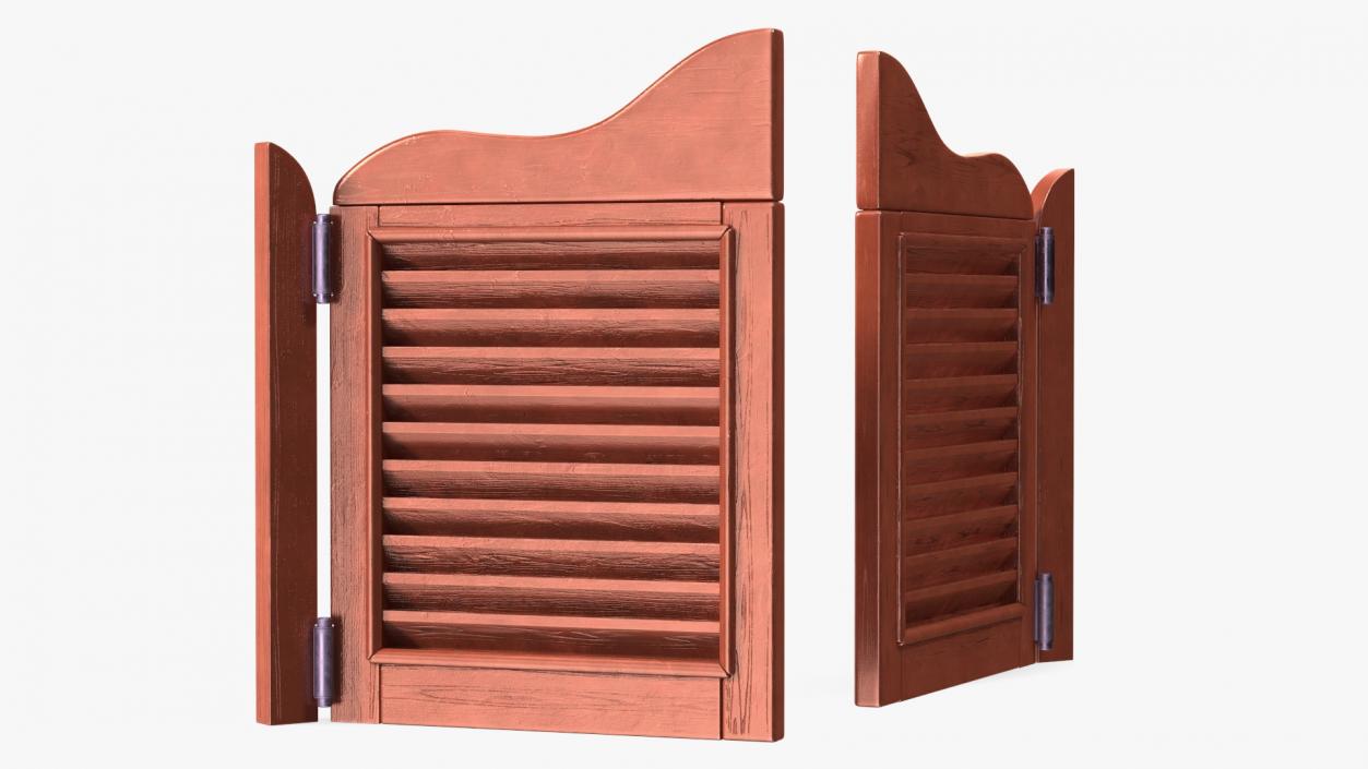 Western Saloon Doors Rigged 3D