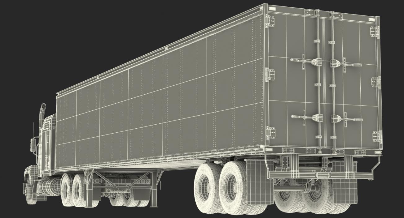 3D Trailer Truck Mack CHU613 Truck Rigged model