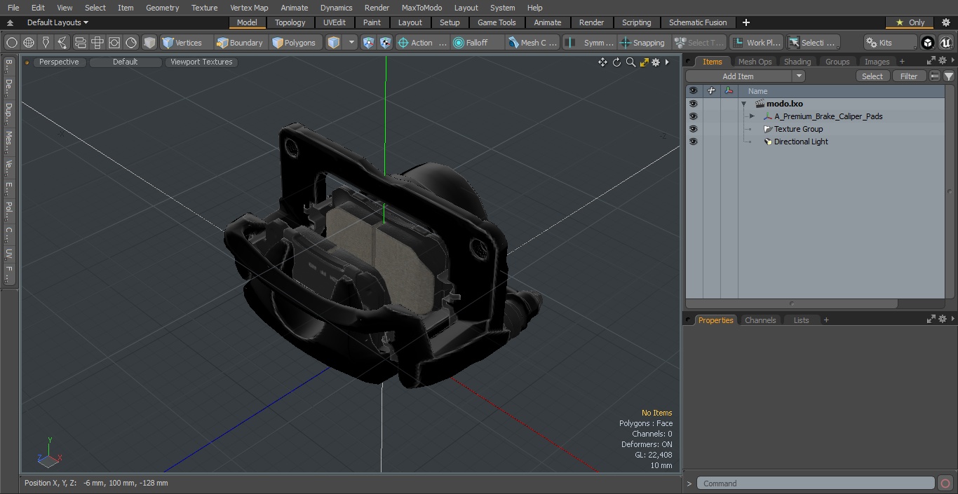 3D A-Premium Brake Caliper Pads model