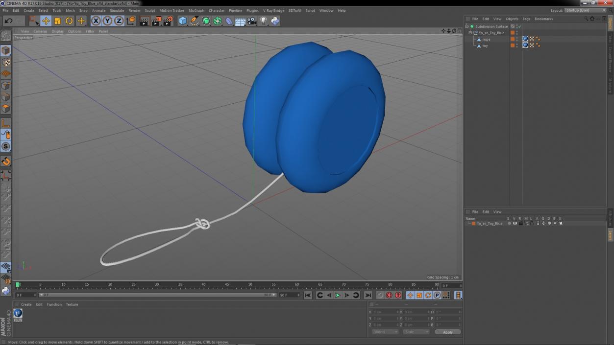 Yo-Yo Toy Blue 3D model