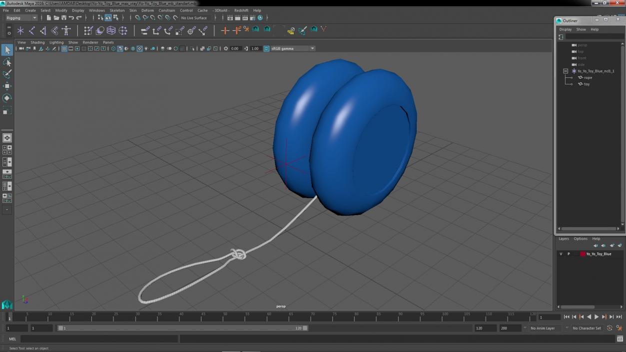 Yo-Yo Toy Blue 3D model