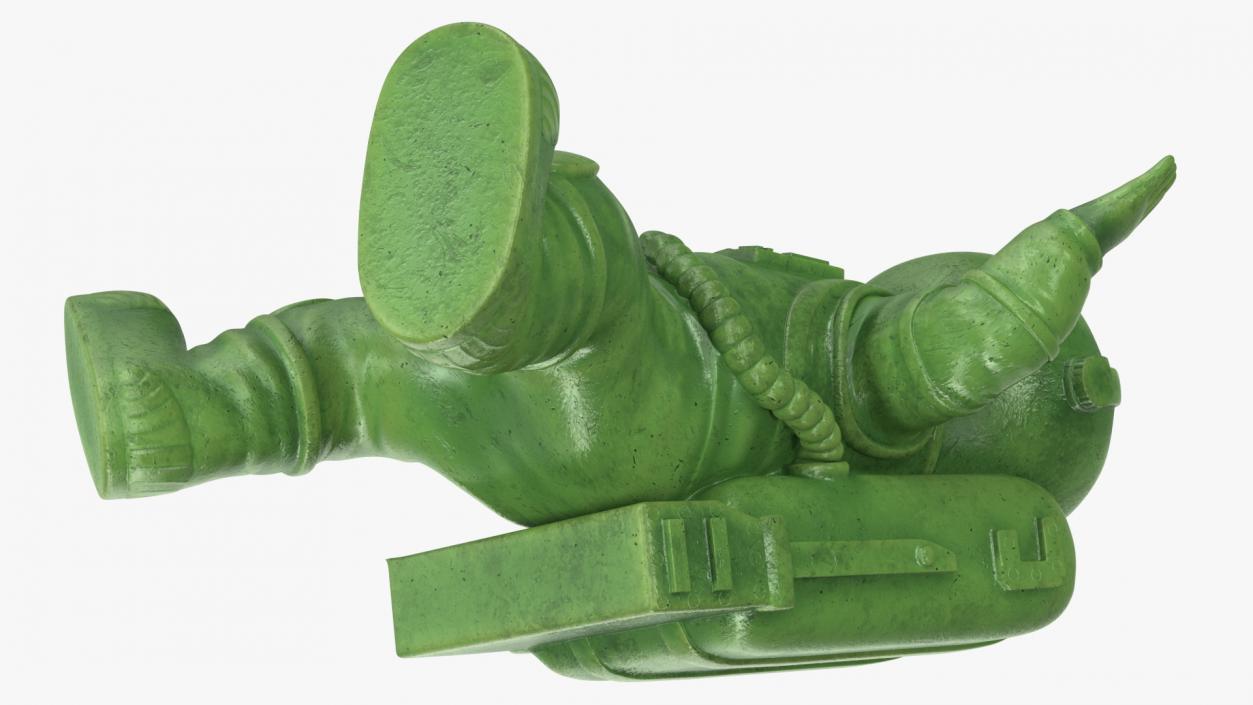 Astronaut Toy Character Green Dancing Pose 3D