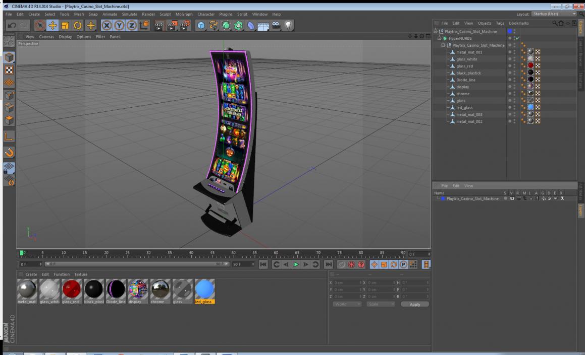 3D Playtrix Casino Slot Machine model