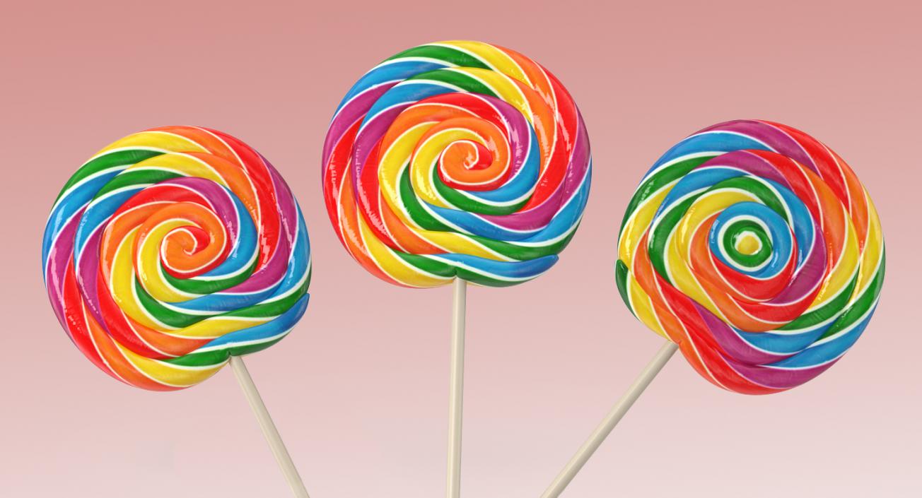 Swirl Lollipop 3D model