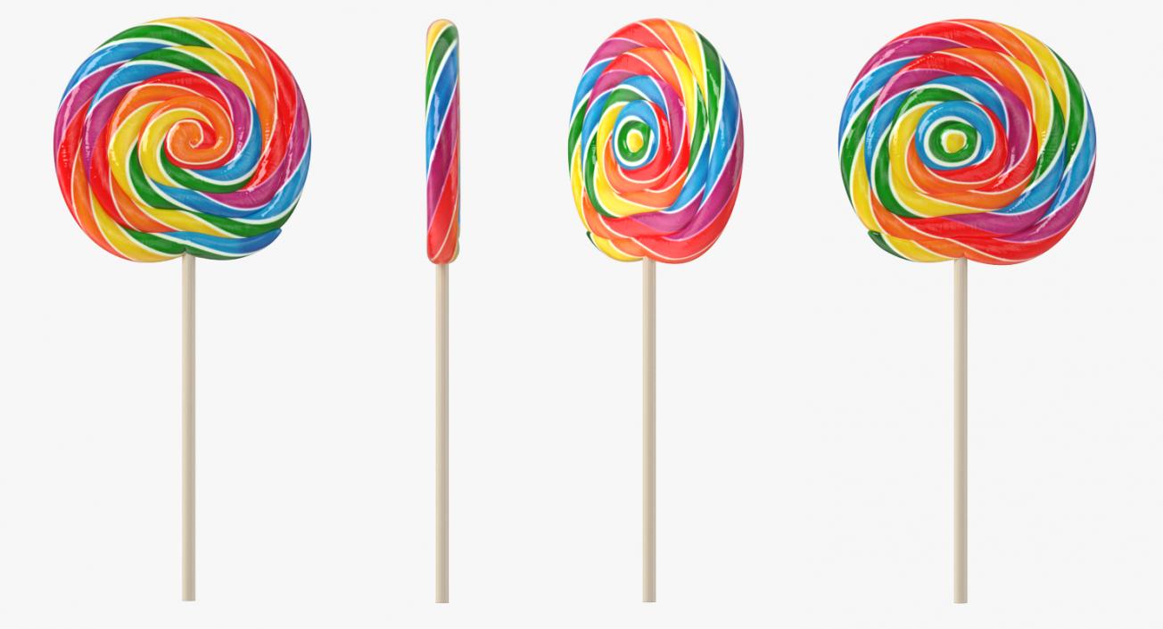 Swirl Lollipop 3D model