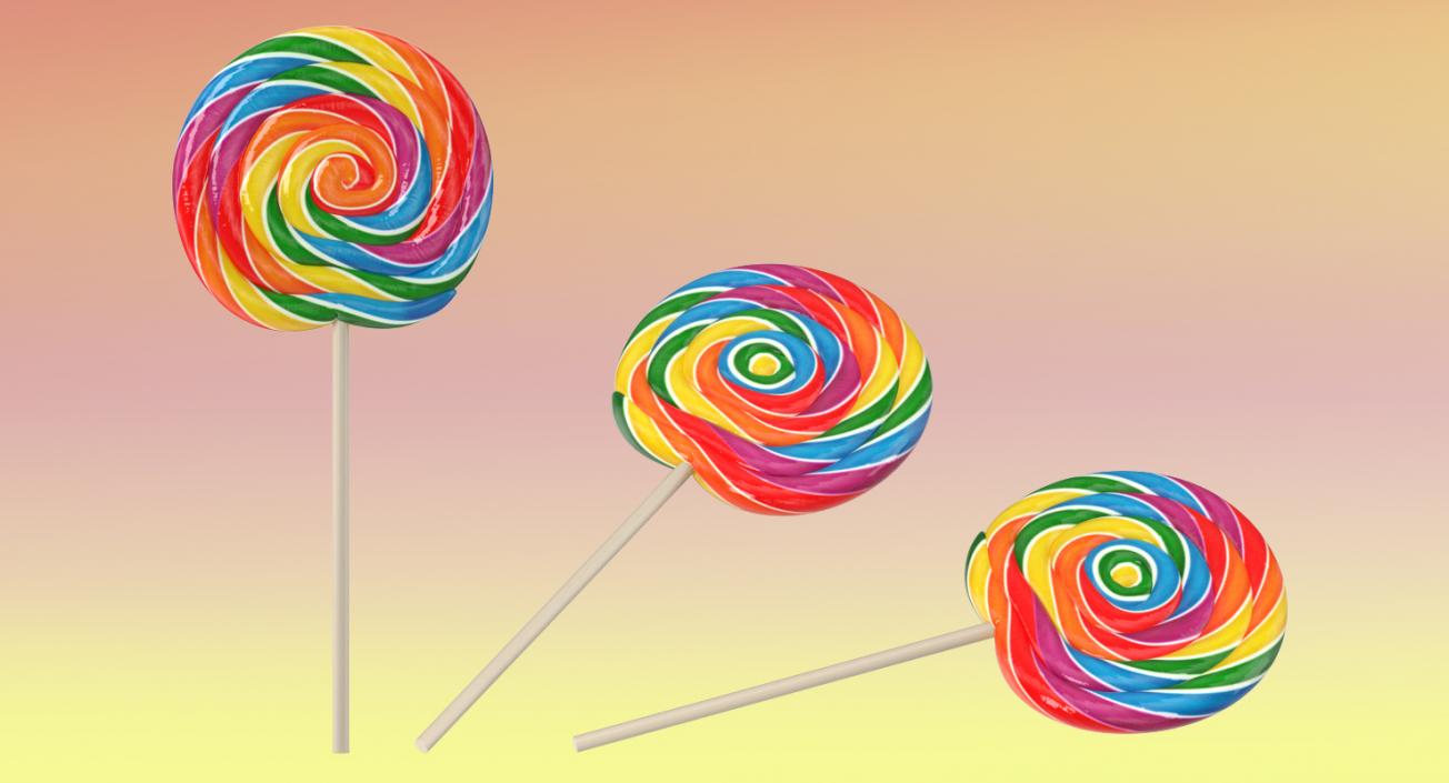 Swirl Lollipop 3D model