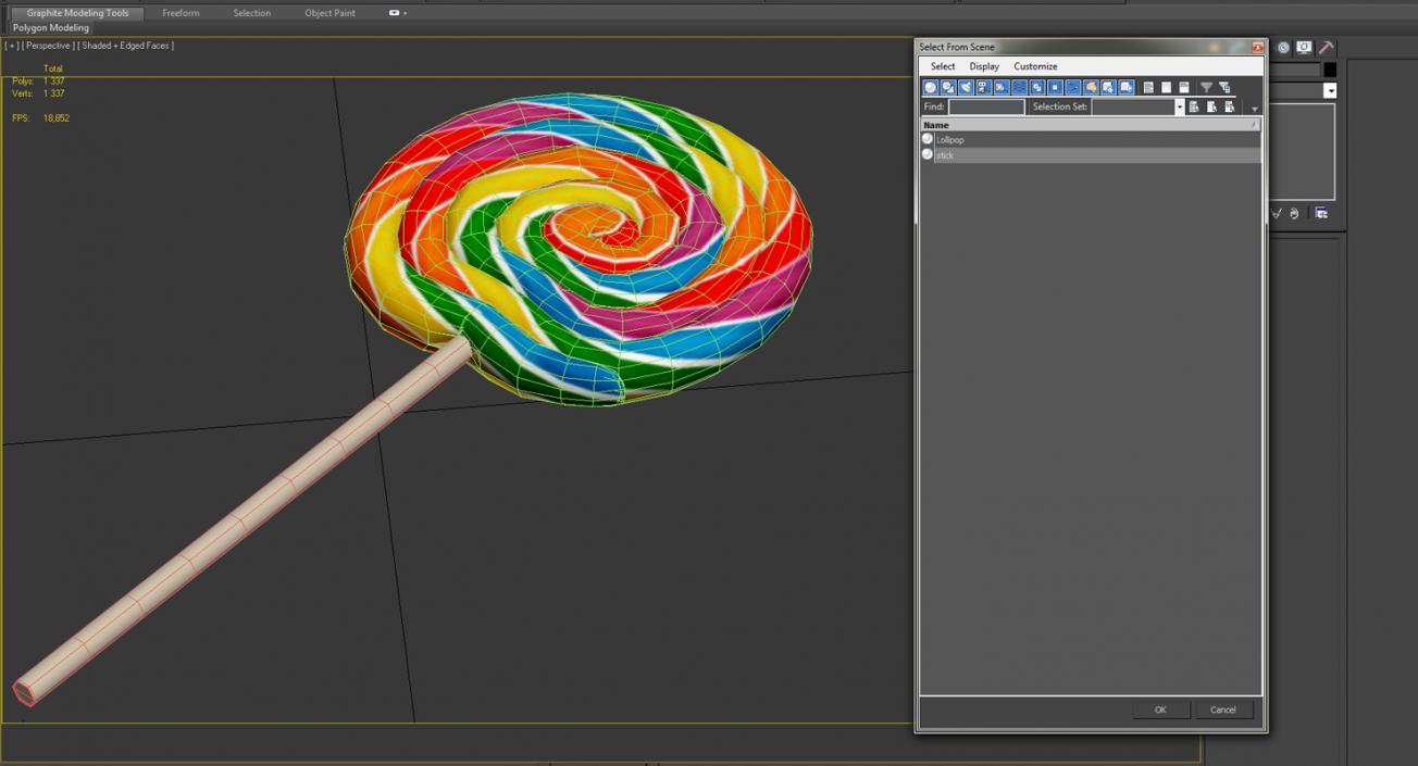 Swirl Lollipop 3D model