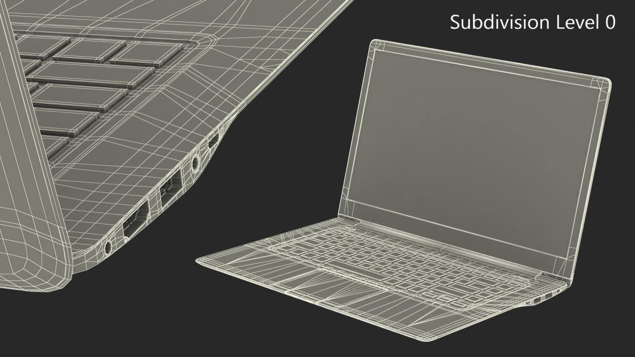 3D Slim Design Laptop model