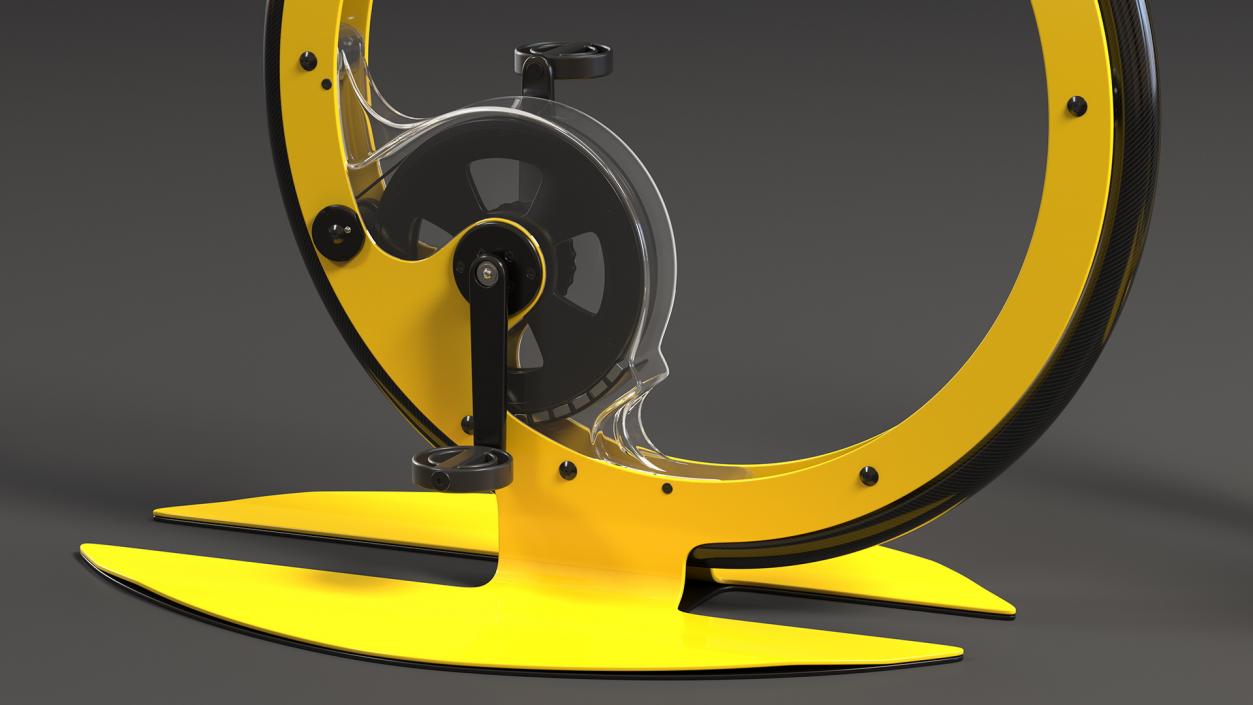 3D Futuristic Exercise Bike Yellow