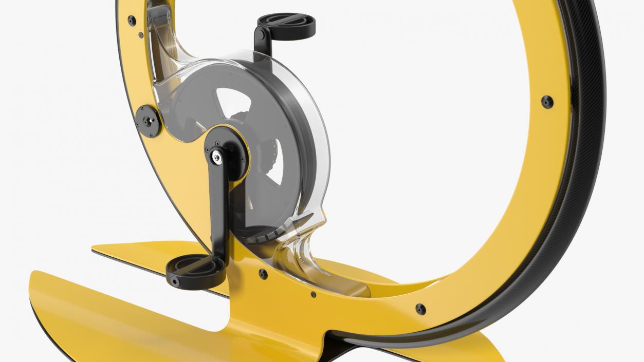 3D Futuristic Exercise Bike Yellow