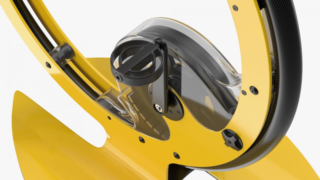 3D Futuristic Exercise Bike Yellow