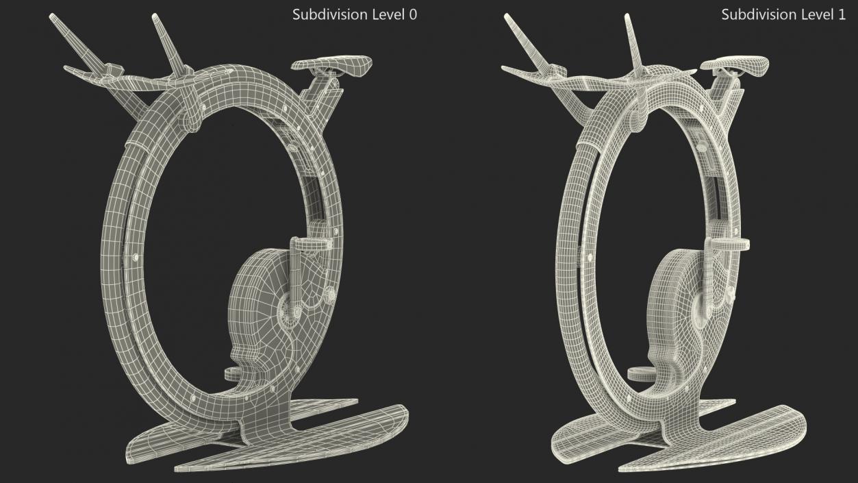 3D Futuristic Exercise Bike Yellow