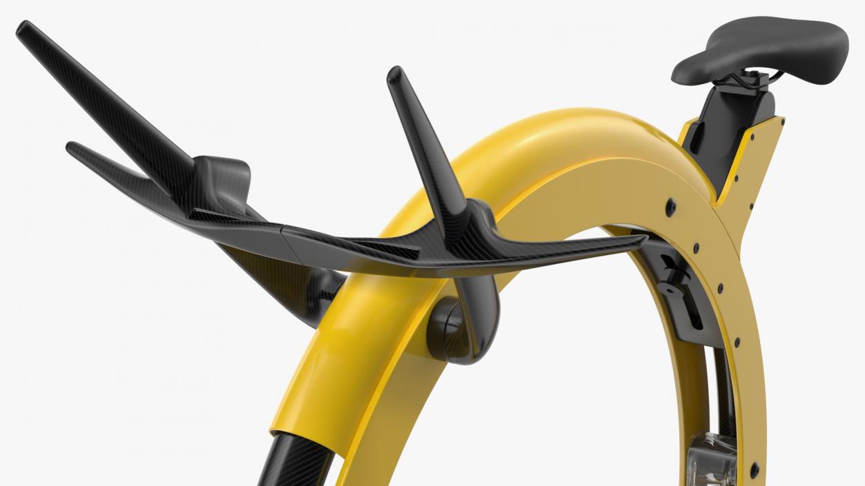 3D Futuristic Exercise Bike Yellow