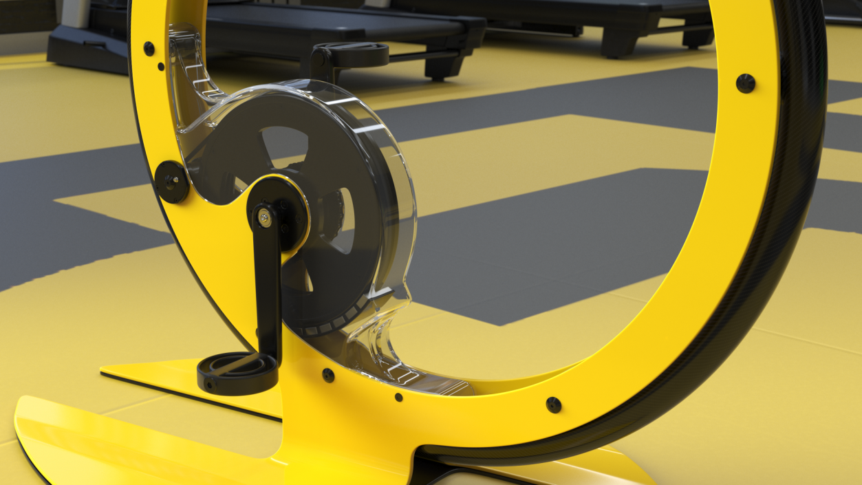 3D Futuristic Exercise Bike Yellow