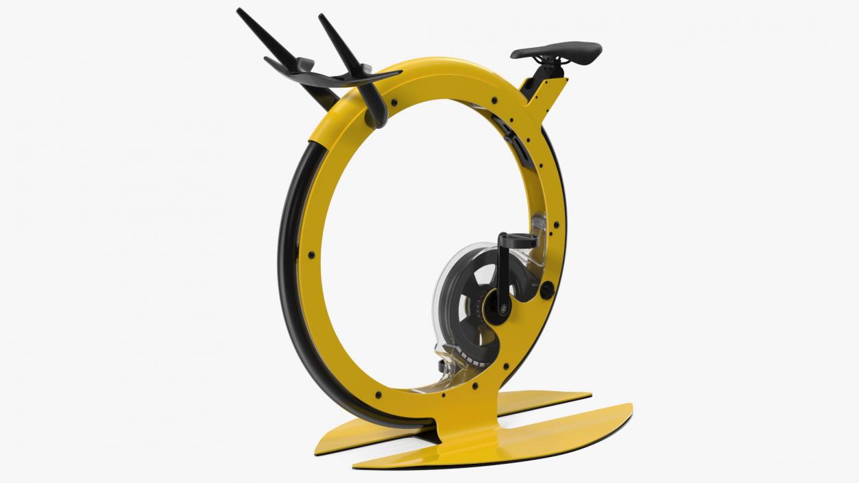 3D Futuristic Exercise Bike Yellow