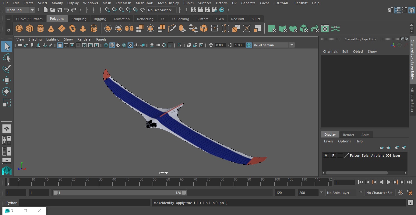 3D Falcon Solar Airplane