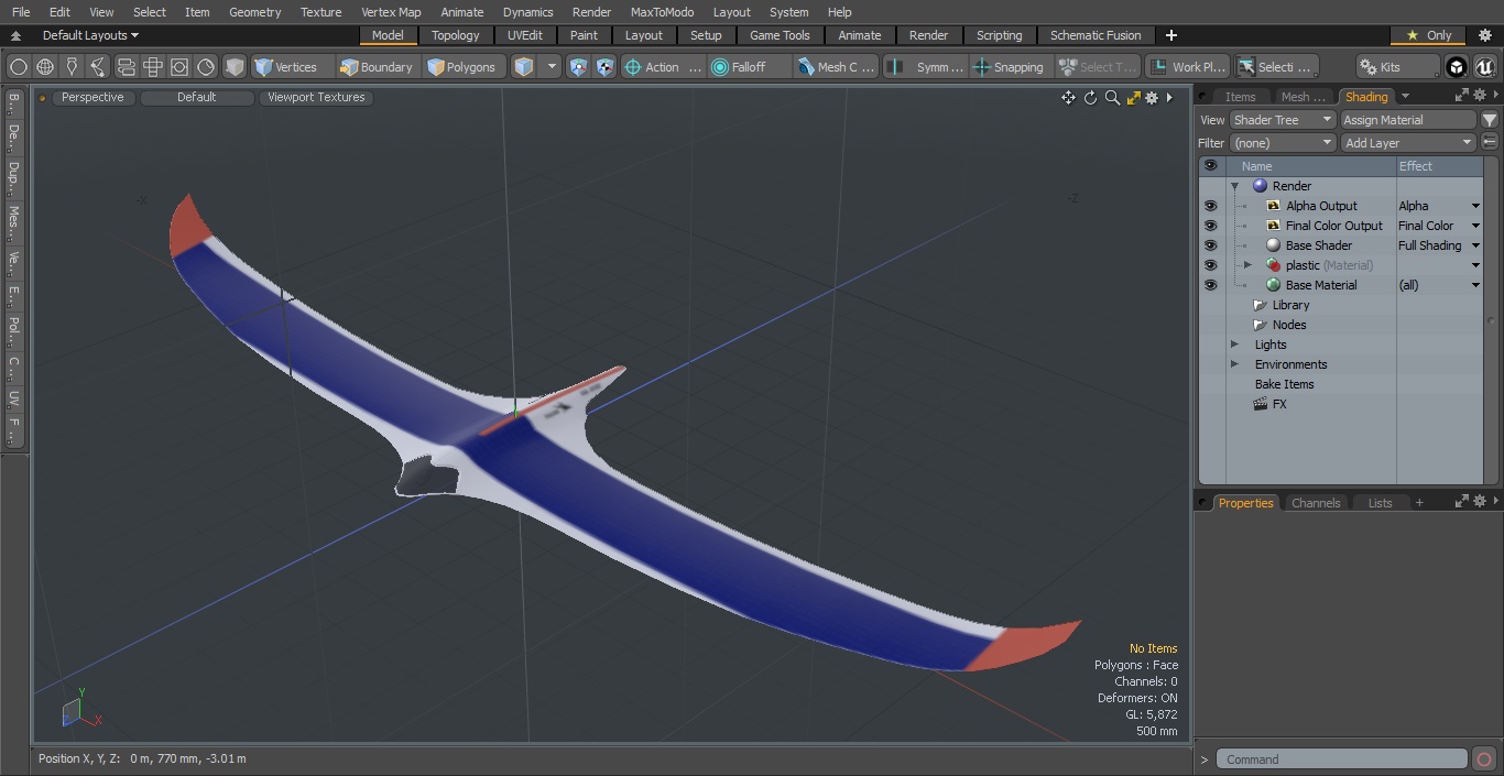 3D Falcon Solar Airplane