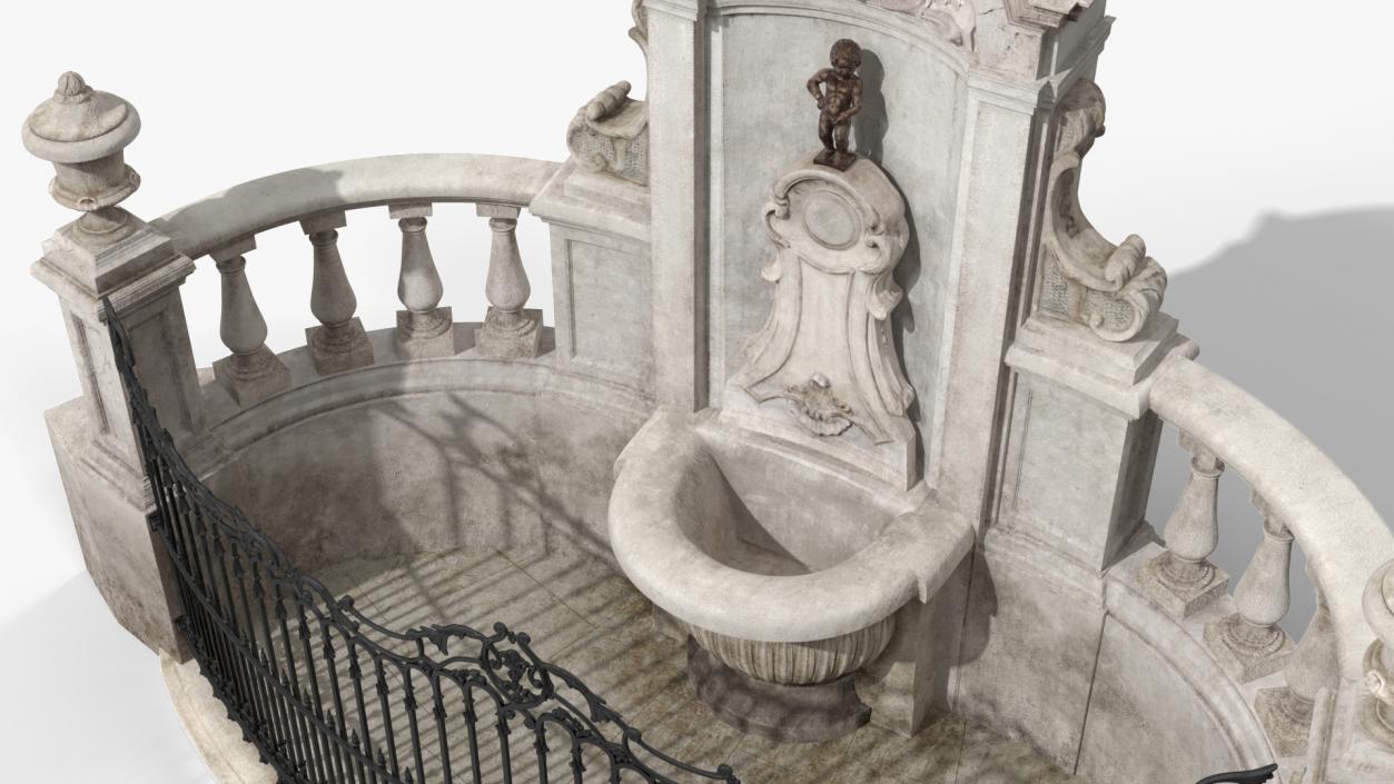 3D Manneken Pis Fountain