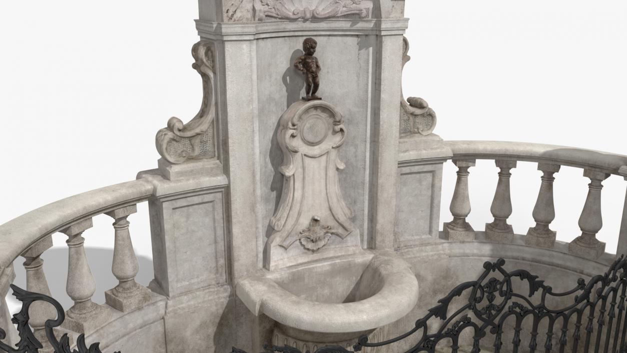 3D Manneken Pis Fountain