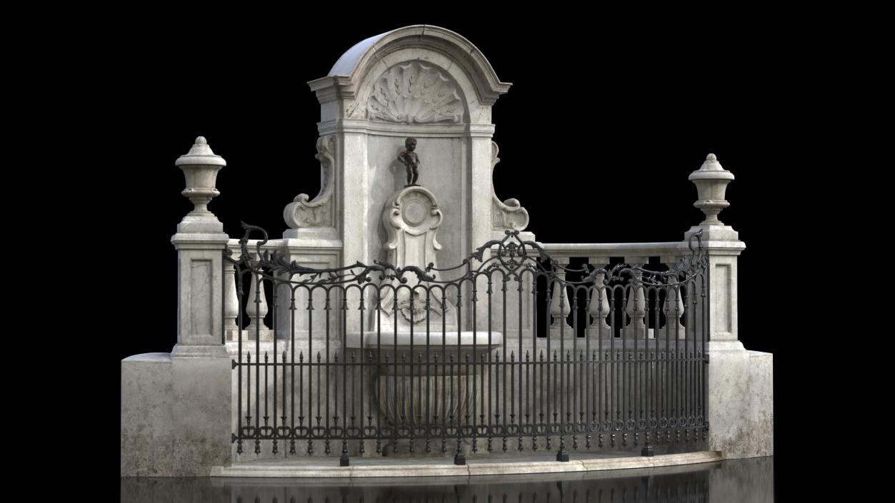 3D Manneken Pis Fountain