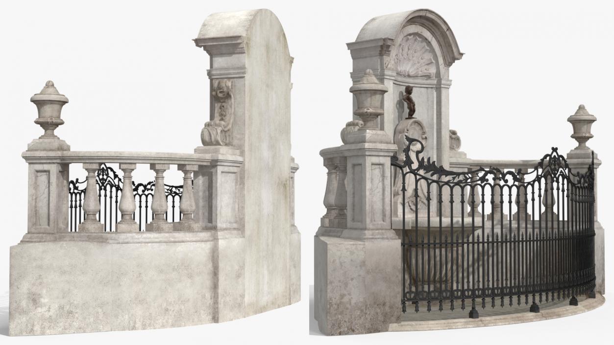 3D Manneken Pis Fountain