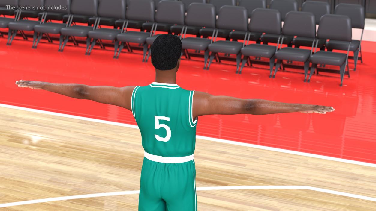 Light Skin Teenager Basketball Player T Pose 3D model