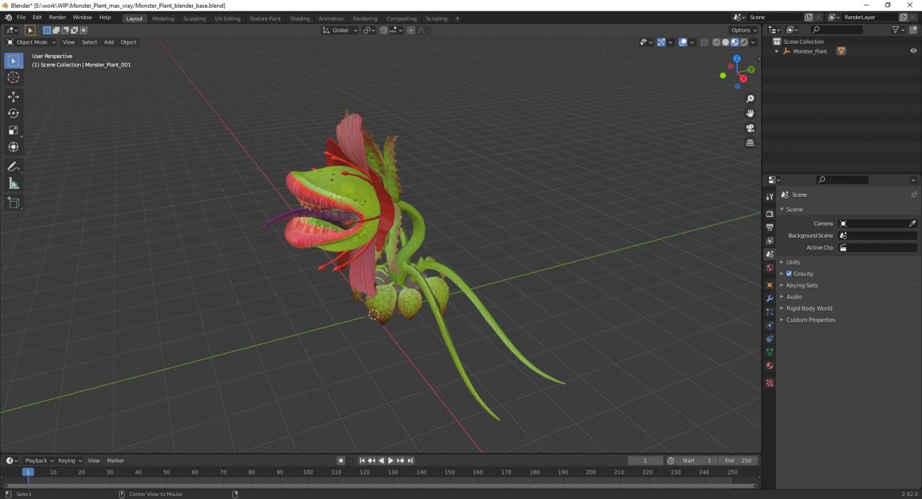 3D Monster Plant model