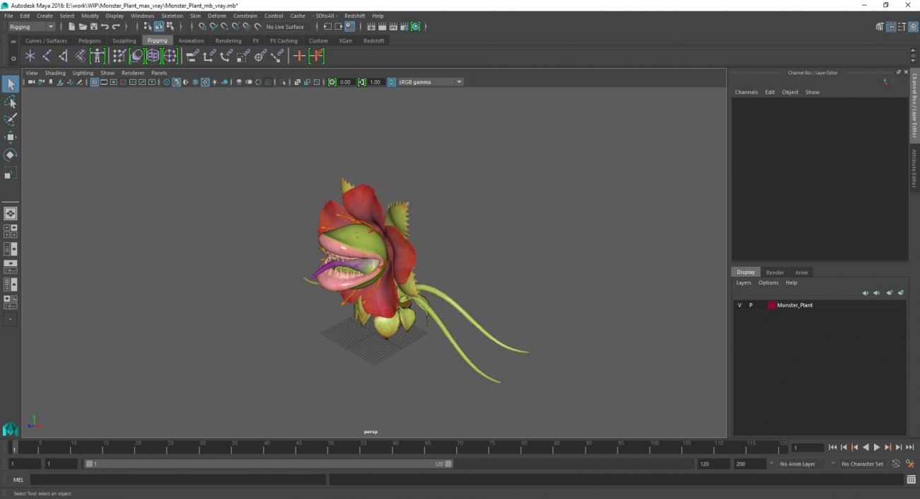 3D Monster Plant model