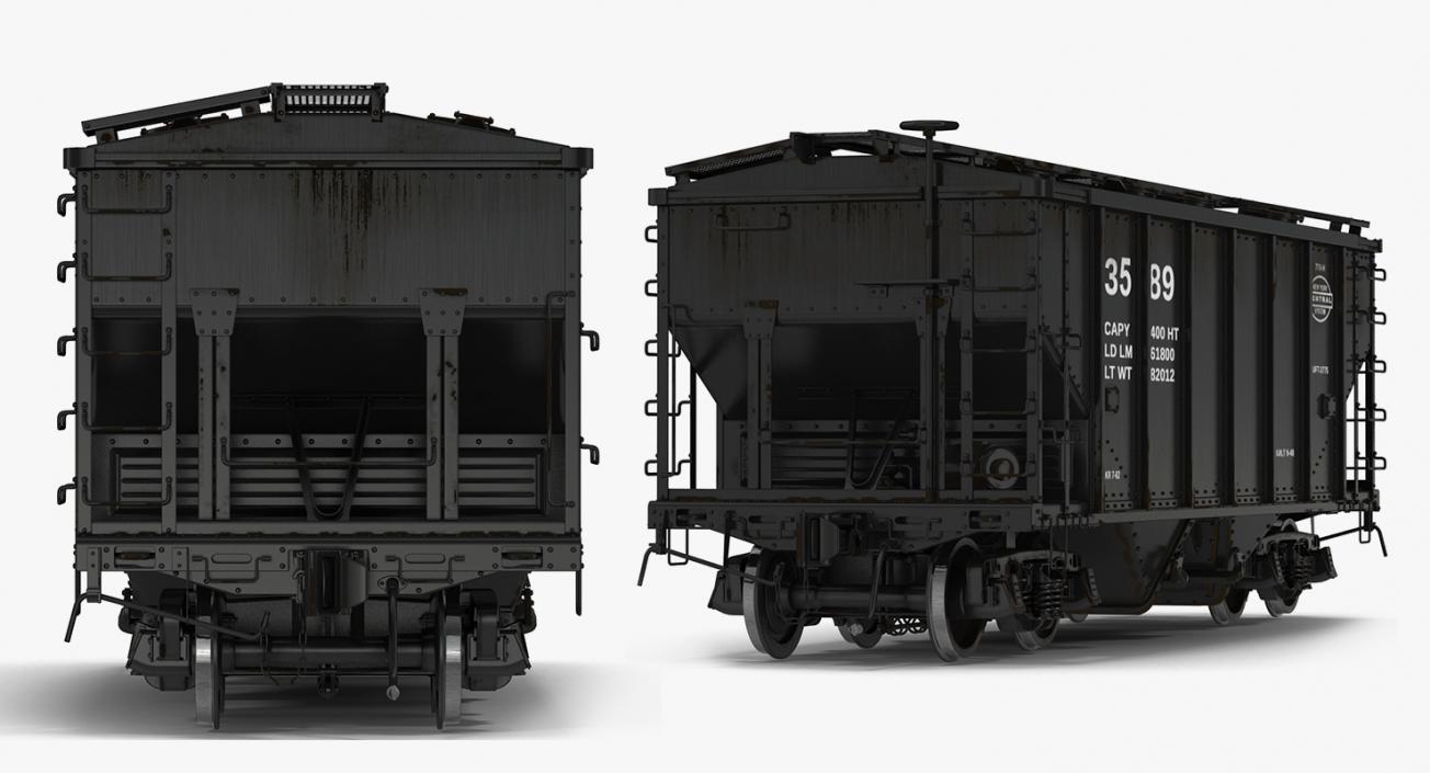 3D Railroad Wagons Collection 2 model