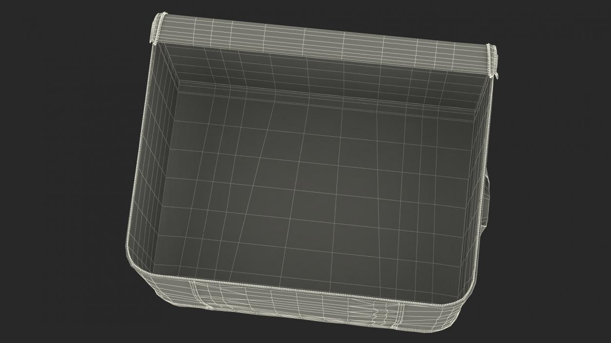 3D Windowed Storage Bin Grey Empty Open