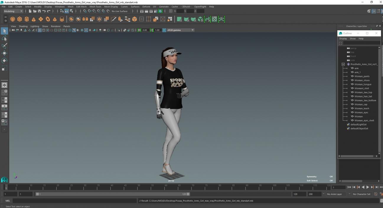 3D model Prosthetic Arms Girl