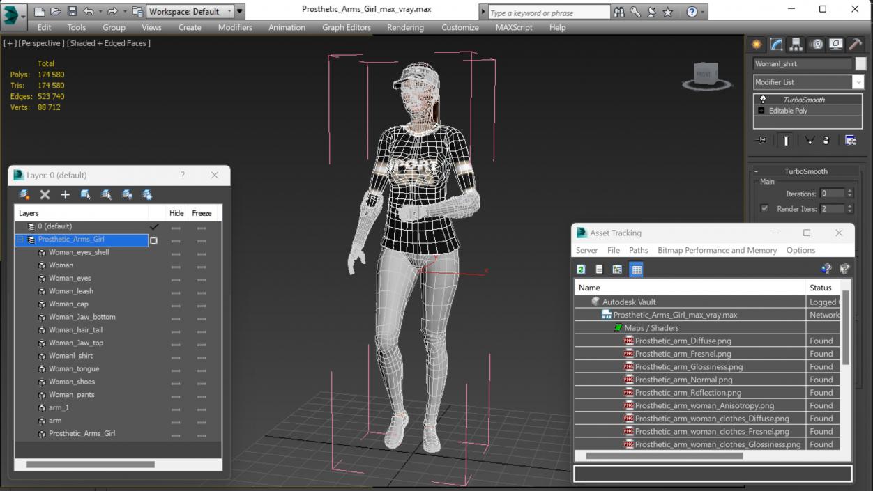 3D model Prosthetic Arms Girl