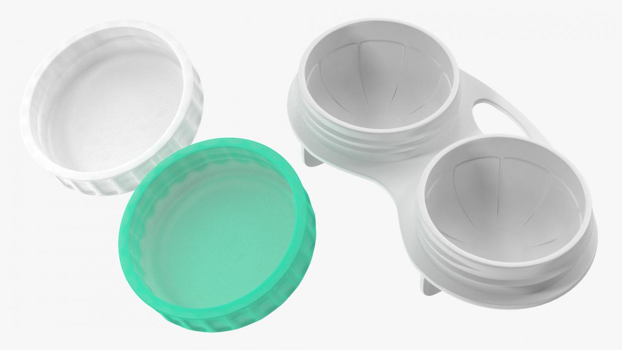 Screw Top Contact Lens Case 3D