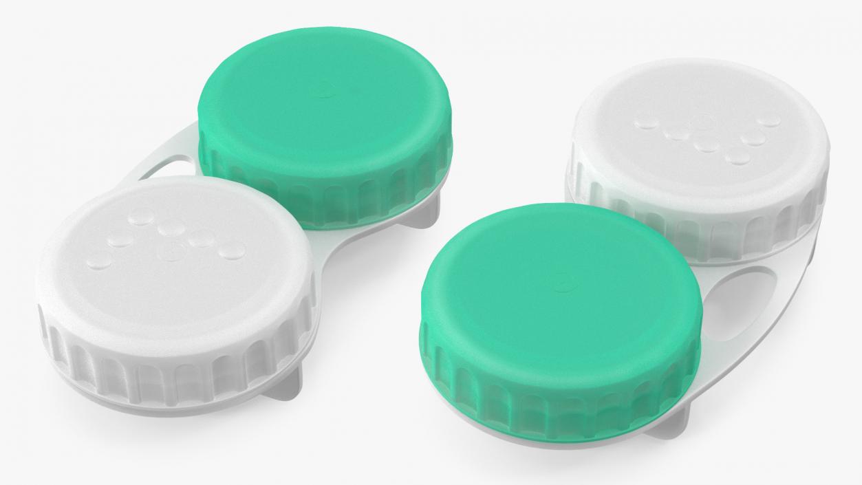 Screw Top Contact Lens Case 3D