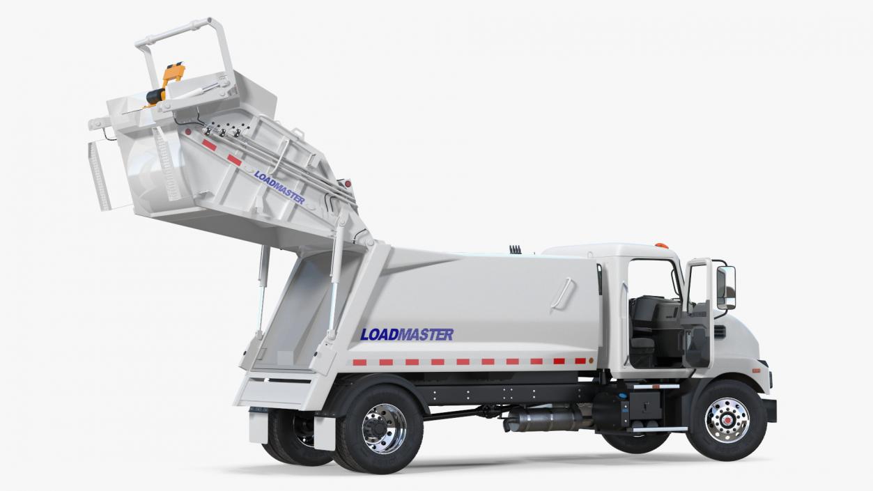 3D Mack MD6 Medium-Duty Garbage Truck Rigged