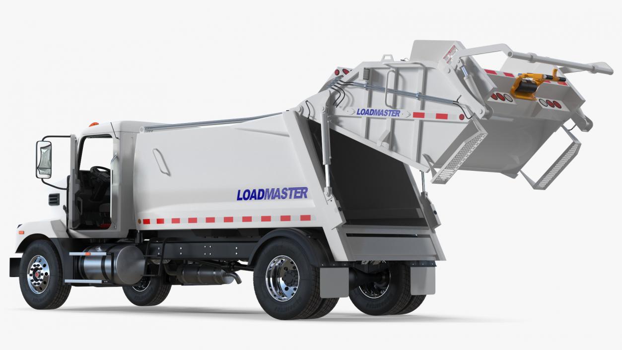 3D Mack MD6 Medium-Duty Garbage Truck Rigged